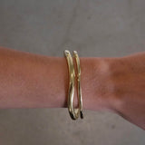 Thorn Bangle Slim Gold