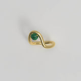 Band Ring II Malachite Gold