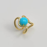 Reef Ring Turquoise Gold