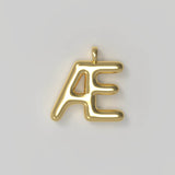 Letter Charm Large Gold